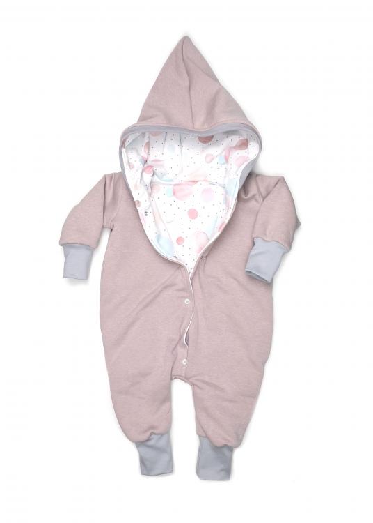 Overall Wintersweat rosa Bubble pastell 